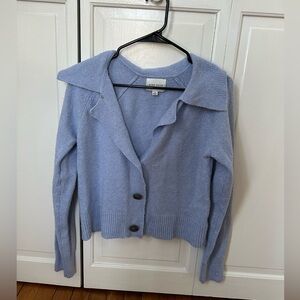 Pink Rose Light Blue Cardigan Sweater